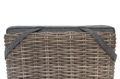 Clearance Garten-Essgruppe, grau, Polyrattan, Tisch 180x120cm, Spraystone, 8mm, 6 Dining Sessel, verstellbar Polyrattan-Gartenmöbel|Garten-Essgruppen