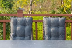 Clearance Garten-Essgruppe, grau, Polyrattan, Tisch 180x120cm, Spraystone, 8mm, 6 Dining Sessel, verstellbar Polyrattan-Gartenmöbel|Garten-Essgruppen