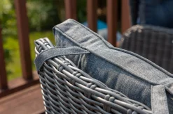 Clearance Garten-Essgruppe, grau, Polyrattan, Tisch 180x120cm, Spraystone, 8mm, 6 Dining Sessel, verstellbar Polyrattan-Gartenmöbel|Garten-Essgruppen