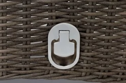 Clearance Garten-Essgruppe, grau, Polyrattan, Tisch 180x120cm, Spraystone, 8mm, 6 Dining Sessel, verstellbar Polyrattan-Gartenmöbel|Garten-Essgruppen