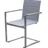 Online Garten-Essgruppe, graphite, Edelstahl/Glaskeramik, 200x100cm, 6 Freischwinger, hohe Belastbarkeit Garten-Essgruppen