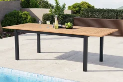 Sale Garten-Essgruppe mit 8 Sesseln, xerix/anthrazit, Alu/Textilene, ausziehbar & stapelbar, witterungsbeständig, hohe Belastbarkeit, pflegeleicht Garten-Essgruppen|Aluminium-Gartenmöbel