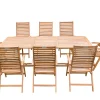 Clearance Garten-Essgruppe, natur, Akazie, Ausziehtisch 150/200 x 90 cm, 8 Klappstühle, klappbar, FSC®-zertifiziertes Produkt Garten-Essgruppen|Akazien-Gartenmöbel