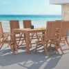 New Garten-Essgruppe, natur, Akazie, Tisch 160 x 90 cm, 6 Klappsessel, FSC®-zertifiziertes Produkt Garten-Essgruppen|Akazien-Gartenmöbel