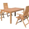 Hot Garten-Essgruppe, natur, Akazie, Tisch 160 x 90 cm, 4 Klappsessel, FSC®-zertifiziertes Produkt Garten-Essgruppen|Akazien-Gartenmöbel