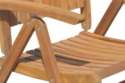 Hot Garten-Essgruppe, natur, Akazie, Tisch 160 x 90 cm, 4 Klappsessel, FSC®-zertifiziertes Produkt Garten-Essgruppen|Akazien-Gartenmöbel