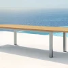 New Garten-Essgruppe, natur/anthrazit, Edelstahl/Textilene/Teakholz, Ausziehtisch 220/340x100cm, 6 Diningsessel, FSC®-zertifiziertes Produkt Edelstahl-Gartenmöbel