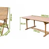 Garten-Essgruppe, natur, Akazie, Ausziehtisch 180/240 x 100 cm, 8 Klappstühle, klappbar, FSC®-zertifiziertes Produkt Garten-Essgruppen|Akazien-Gartenmöbel