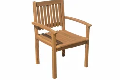 Online Garten-Essgruppe, natur, Akazie, Ausziehtisch 150/200 x 90 cm, 2 Klappstühle, 4 Armlehnensessel, 5-fach verstellbar, FSC®-zertifiziertes Produkt Garten-Essgruppen|Akazien-Gartenmöbel