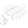 Discount Garten-Essgruppe, natur/anthrazit, Edelstahl/Textilene/Teak, Ausziehtisch 150/200x90cm, 8 Diningsessel Garten-Essgruppen|Edelstahl-Gartenmöbel