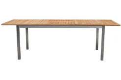 New Garten-Essgruppe, natur/anthrazit, Edelstahl/Textilene/Teakholz, Ausziehtisch 180/240x100cm, 8 Diningsessel, FSC®-zertifiziertes Produkt Garten-Essgruppen