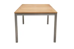 Garten-Essgruppe, natur/anthrazit, Edelstahl/Textilene/Teakholz, Ausziehtisch 180/240x100cm, 6 Diningsessel, FSC®-zertifiziertes Produkt Garten-Essgruppen