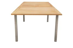 Garten-Essgruppe, natur/anthrazit, Edelstahl/Textilene/Teakholz, Ausziehtisch 180/240x100cm, 6 Diningsessel, FSC®-zertifiziertes Produkt Garten-Essgruppen