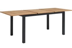 Best Garten-Essgruppe, ® anthrazit matt, Alu / Teak / Textil, Ausziehtisch 150/210 x 90 cm, 6 Klappstühle Garten-Essgruppen|Aluminium-Gartenmöbel