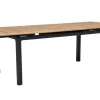 Online Garten-Essgruppe, ® anthrazit matt, Alu / Teak / Textil, Ausziehtisch 180/240x100cm, 8 Stapelsessel Garten-Essgruppen
