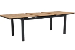 Outlet Garten-Essgruppe, ® anthrazit matt, Alu / Teak / Textil, Ausziehtisch 180/240 x 100cm, 6 Klappstühle Garten-Essgruppen