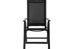 Online Garten-Essgruppe, ® anthrazit matt, Alu / Teak / Textil, Ausziehtisch 180/240 x 100cm, 6 Stapelsessel, 2 Klappstühle Garten-Essgruppen|Aluminium-Gartenmöbel