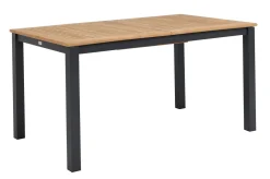 Online Garten-Essgruppe, ® anthrazit matt, Alu / Teak / Textil, Ausziehtisch 150/210 x 90 cm, 8 Klappstühle Garten-Essgruppen