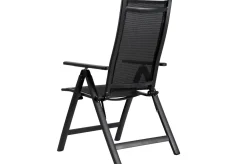 Clearance Garten-Essgruppe, ® anthrazit matt, Alu / Teak / Textil, Ausziehtisch 150/210 x 90 cm, 6 Stapelsessel, 2 Klappstühle Garten-Essgruppen|Aluminium-Gartenmöbel