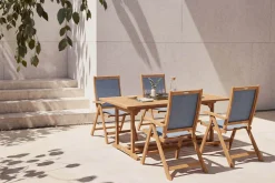 Best Garten-Essgruppe, 4 Personen, ausziehbar, 180-240cm, Akazie/Textilene, FSC®-zertifiziert Garten-Essgruppen|Akazien-Gartenmöbel