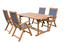 Best Garten-Essgruppe, 4 Personen, ausziehbar, 180-240cm, Akazie/Textilene, FSC®-zertifiziert Garten-Essgruppen|Akazien-Gartenmöbel