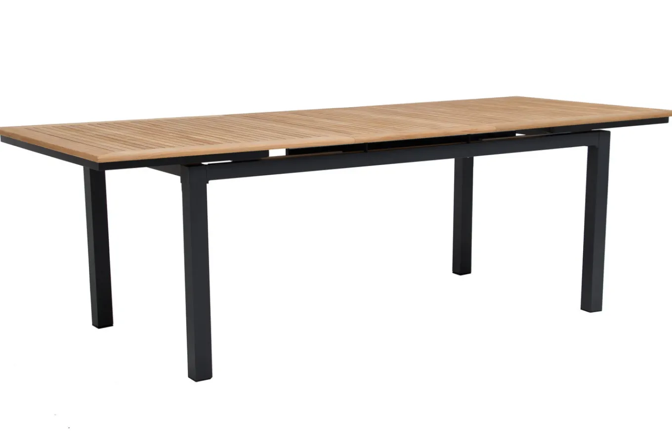 Discount Garten-Essgruppe, 8 Personen, ausziehbarer Tisch 180–240 cm, Aluminium/Teakholz FSC®-zertifiziert Garten-Essgruppen|Aluminium-Gartenmöbel