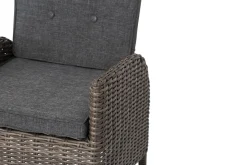 Online Garten-Essgruppe, Polyrattan/recyceltes Teak, Tisch 160 x 90 cm, 4 Hochlehner- Diningsessel, inkl. Polster, FSC®-zertifiziertes Produkt Polyrattan-Gartenmöbel|Garten-Essgruppen