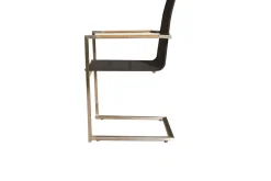 Online Garten-Essgruppe, schwarz, Edelstahl/Teak, Esstisch 200 x 90 cm, 6 Stapelstühle gepolstert Garten-Essgruppen|Edelstahl-Gartenmöbel