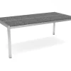 Hot Garten-Essgruppe, schwarz/graphite, Edelstahl/Glaskeramik, Tisch 200x100cm, 6 Freischwinger-Stühle, pflegeleicht Garten-Essgruppen