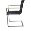 Outlet Garten-Essgruppe, silber/schwarz, Edelstahl/Teak, Ausziehtisch 200-300 x 100 cm, 8 Freischwinger, FSC®-zertifiziertes Produkt Garten-Essgruppen