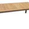 Outlet Garten-Essgruppe, silber, Edelstahl/Teak, Esstisch 200 x 90 cm, 6 Stapelstühle gepolstert Garten-Essgruppen|Edelstahl-Gartenmöbel