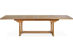 Hot Garten-Essgruppe, Teakholz, Ausziehtisch 195/295 x 90 cm, 8 Armlehnensessel, inkl. Polster Garten-Essgruppen|Teak-Gartenmöbel