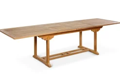 Hot Garten-Essgruppe, Teakholz, Ausziehtisch 195/295 x 90 cm, 8 Armlehnensessel, inkl. Polster Garten-Essgruppen|Teak-Gartenmöbel