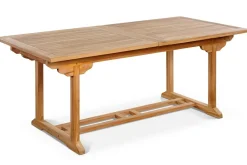 Hot Garten-Essgruppe, Teakholz, Ausziehtisch 195/295 x 90 cm, 8 Armlehnensessel, inkl. Polster Garten-Essgruppen|Teak-Gartenmöbel