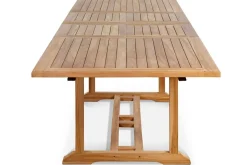 New Garten-Essgruppe, Teakholz, Ausziehtisch 195/295 x 90 cm, 10 Armlehnensessel, inkl. Polster Garten-Essgruppen|Teak-Gartenmöbel
