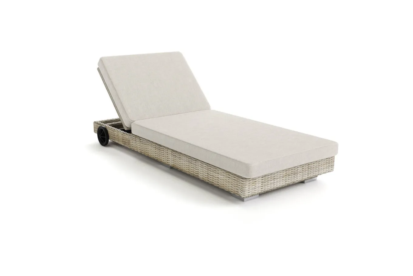 Clearance Gartenliege, desert-beige, Polyrattan/Alu, 200 x 70 cm, kissen inklusive, abnehmbare Bezüge Gartenliegen|Aluminium-Gartenmöbel