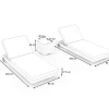 Hot Gartenliege 2er Set, desert-beige, Alu/Polyrattan, horizontal verstellbar Gartenliegen|Aluminium-Gartenmöbel