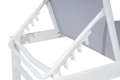 Outlet Gartenliegen-Set, creme/weiß, Aluminium, 190 x 60 cm, horizontal verstellbar, pulverbeschichtet Gartenliegen|Aluminium-Gartenmöbel