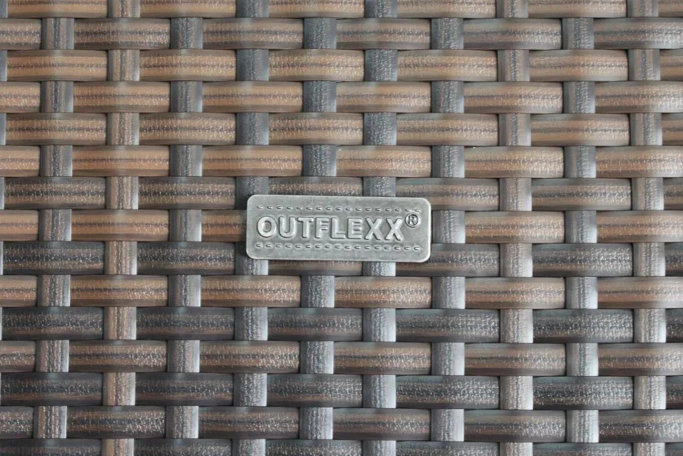 Discount Gartenlounge, braun marmoriert, Polyrattan, 6 Pers, wasserfeste Kissenbox, inkl. Beistelltisch Polyrattan-Gartenmöbel|Gartenlounge