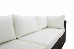 Clearance Gartenlounge, braun marmoriert, Polyrattan, für 5 Personen, wasserfeste Kissenbox Polyrattan-Gartenmöbel|Gartenlounge