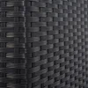 Online Gartenlounge, creme/weiß, schwarz, Polyrattan, 5 Personen, wasserfeste Kissenbox, inkl. Loungetisch Polyrattan-Gartenmöbel|Gartenlounge