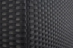 Outlet Gartenlounge, creme/weiß, schwarz, Polyrattan, 5 Personen, wasserfeste Kissenbox, inkl. Kaffeetisch Polyrattan-Gartenmöbel|Gartenlounge