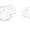 Outlet Gartenlounge, creme/weiß, schwarz, Polyrattan, für 5 Personen, wasserfeste Kissenbox Polyrattan-Gartenmöbel|Gartenlounge