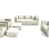 Online Gartenlounge für 7 Personen, desert-beige, Alu/Polyrattan, modular verstellbar, mit Kissenboxfunktion Polyrattan-Gartenmöbel|Gartenlounge
