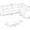 Hot Gartenlounge für 6 Personen, desert-beige, Alu/Polyrattan, modular verstellbar, mit Kissenboxfunktion Polyrattan-Gartenmöbel|Gartenlounge