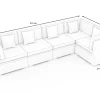 New Gartenlounge Polyrattan, creme/weiß, schwarz, für 5 Personen, wasserfeste Kissenbox Polyrattan-Gartenmöbel|Gartenlounge