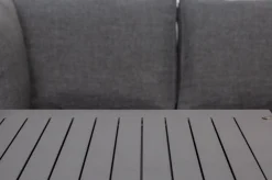 Online Gartenlounge Set, grau, Polyrattan, inkl. Loungetisch, für 5 Personen, wasserfeste Kissenbox Polyrattan-Gartenmöbel|Gartenlounge