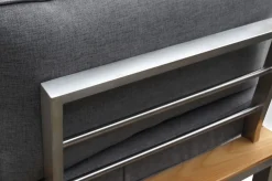 Clearance Gartenlounge, silber/grau, Edelstahl/Teakholz/Textil, für 4 Personen, inkl. Beistelltisch, FSC®-zertifiziertes Produkt Gartenlounge