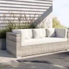 Outlet Gartensofa, 3-Sitzer, beige, Polyrattan, 209 x 84 cm, mit Kissenboxfunktion Polyrattan-Gartenmöbel|Gartenbänke & Gartensofas