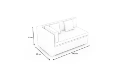 New Gartensofa, 2-Sitzer, desert-beige, Polyrattan, 2 Personen, mit abnehmbarem Bezug, mit Kissenboxfunktion Polyrattan-Gartenmöbel|Gartenbänke & Gartensofas
